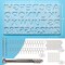 134 Pcs Alphabet Keychain Resin Mold Kit Silicone Letter and Number Molds with Drill Key Rings and Screw Pins